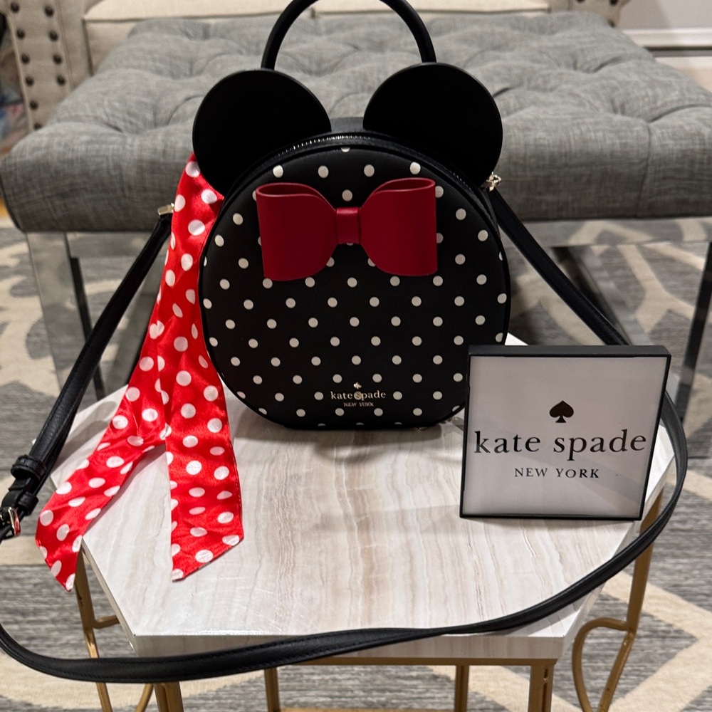 Kate Spade Bag Minnie Mouse Disney X Red Black Crossbody - Picture 10 of 17